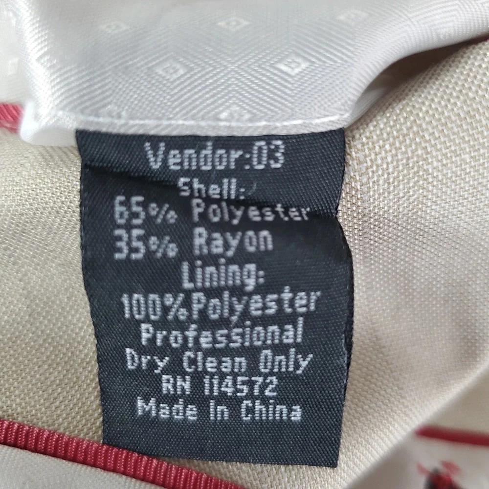 VINCI Men's 40R Tan Striped 2 Button Lined Blazer Sport Coat Italian Designed
